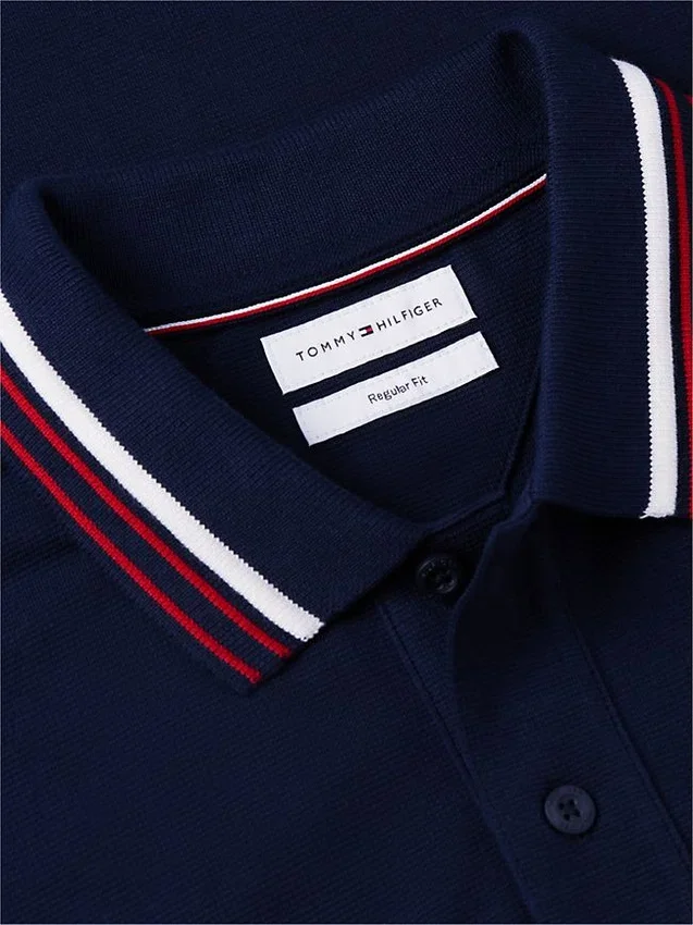 Regular Fit Tipped Smooth Cotton Polo Regular Fit Tipped Smooth Cotton Polo