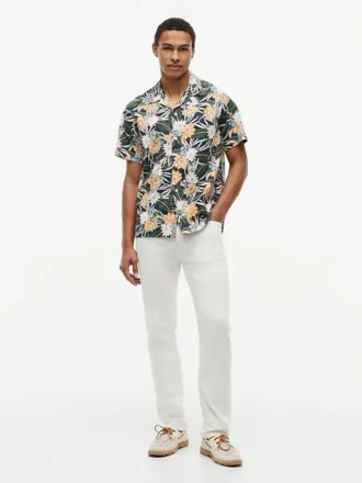 Regular Fit Tropical Floral Camp Shirt