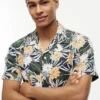 Regular Fit Tropical Floral Camp Shirt Regular Fit Tropical Floral Camp Shirt
