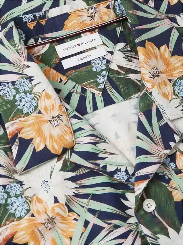 Regular Fit Tropical Floral Camp Shirt Regular Fit Tropical Floral Camp Shirt
