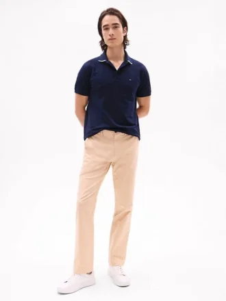 Regular Fit Under-Collar Logo Polo