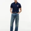 Regular Fit Wavy Flag Smooth Cotton Polo Regular Fit Wavy Flag Smooth Cotton Polo
