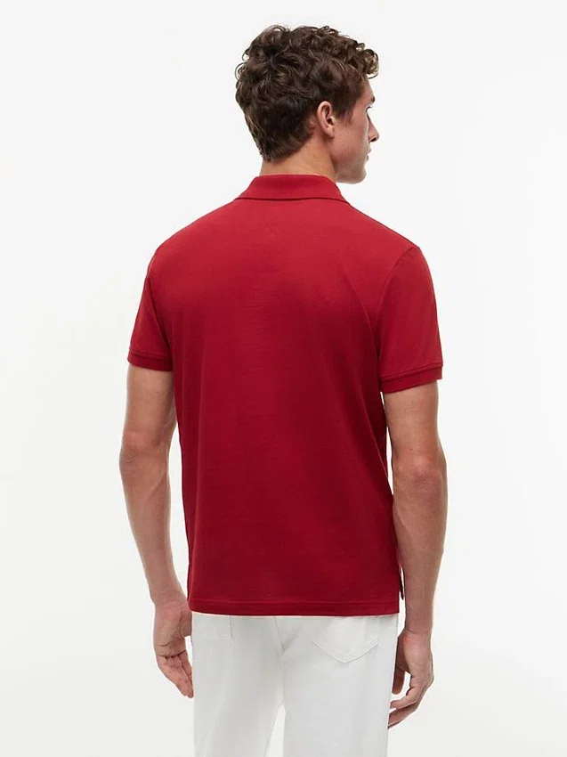 Regular Fit Wavy Flag Smooth Cotton Polo Regular Fit Wavy Flag Smooth Cotton Polo