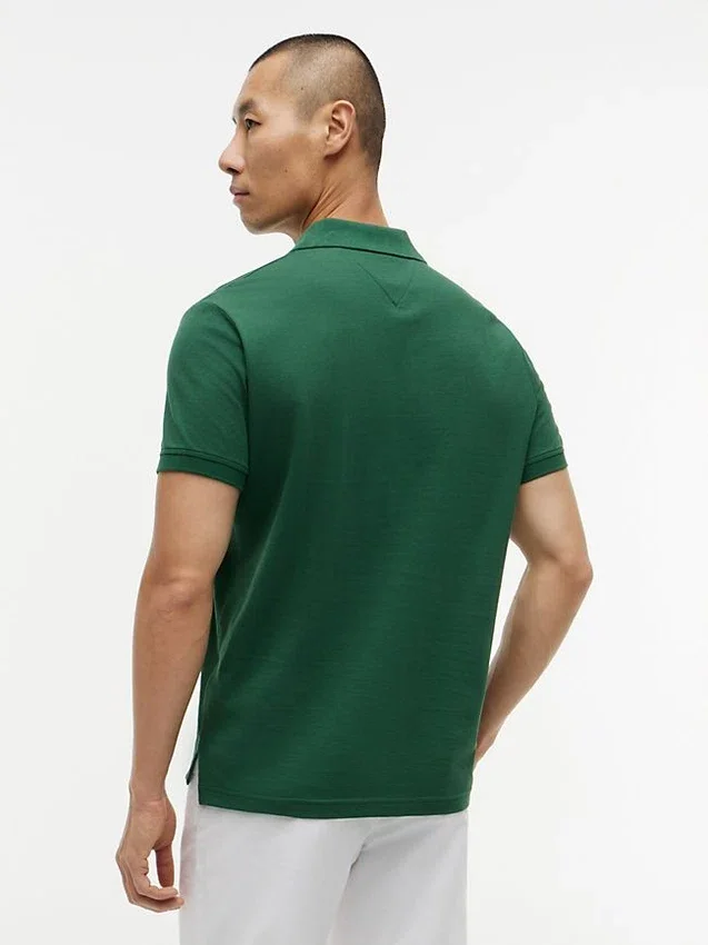 Regular Fit Wavy Flag Smooth Cotton Polo Regular Fit Wavy Flag Smooth Cotton Polo