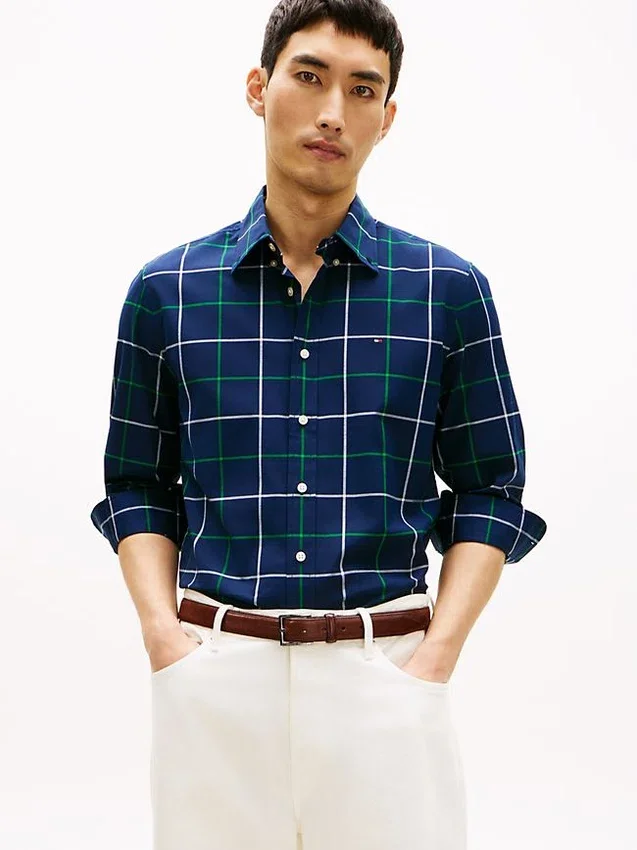 Regular Fit Windowpane All-Day Shirt Regular Fit Windowpane All-Day Shirt
