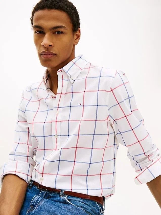 Regular Fit Windowpane All-Day Shirt Regular Fit Windowpane All-Day Shirt