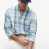 Regular Madras Check Linen-Blend Shirt Regular Madras Check Linen-Blend Shirt