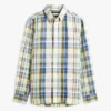 Regular Madras Check Linen-Blend Shirt Regular Madras Check Linen-Blend Shirt