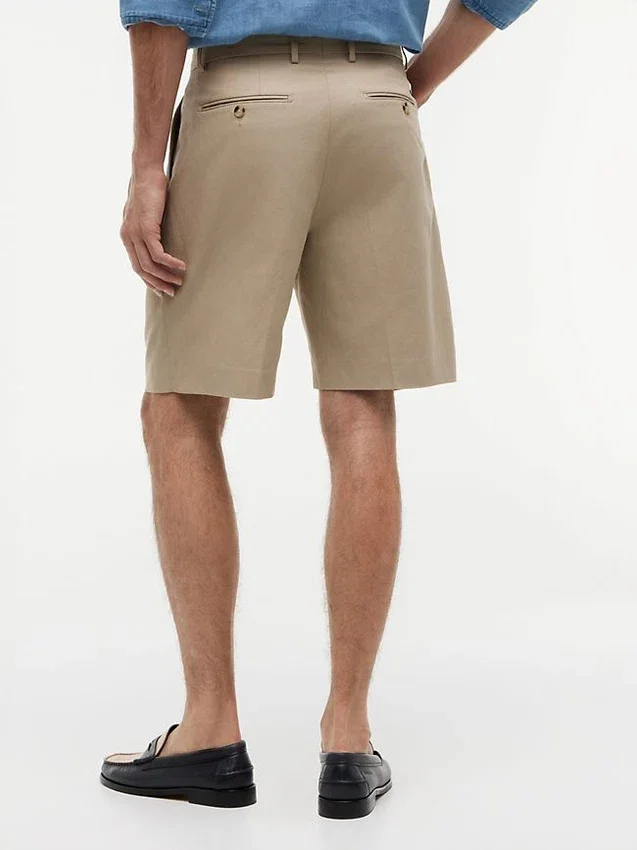 Relaxed Cotton-Linen Blend Chino Short Relaxed Cotton-Linen Blend Chino Short
