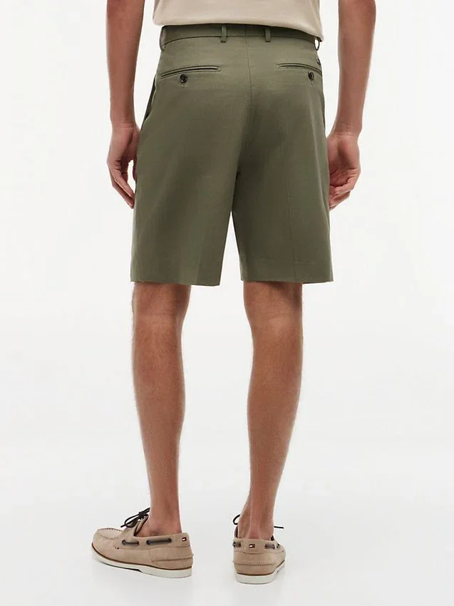 Relaxed Cotton-Linen Blend Chino Short Relaxed Cotton-Linen Blend Chino Short