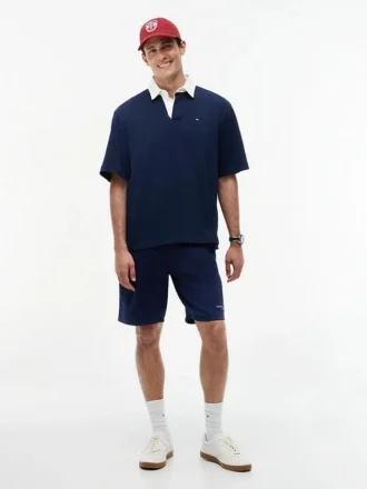 Relaxed Fit Back Flag Logo Polo