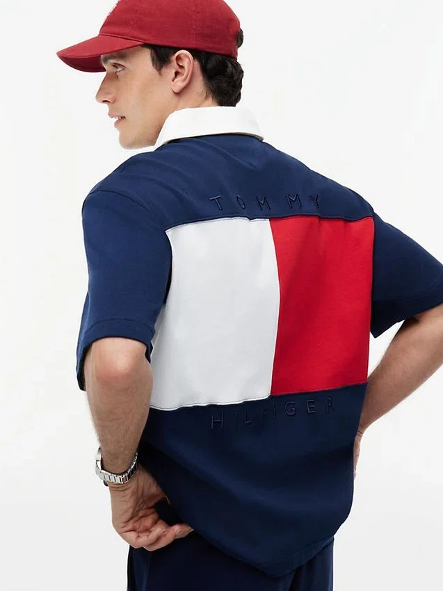 Relaxed Fit Back Flag Logo Polo Relaxed Fit Back Flag Logo Polo