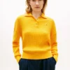 Relaxed Fit Cable Knit Sweater Polo Relaxed Fit Cable Knit Sweater Polo