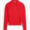 Relaxed Fit Cable Knit Sweater Polo Relaxed Fit Cable Knit Sweater Polo