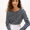Relaxed Fit Cotton Interlock Henley