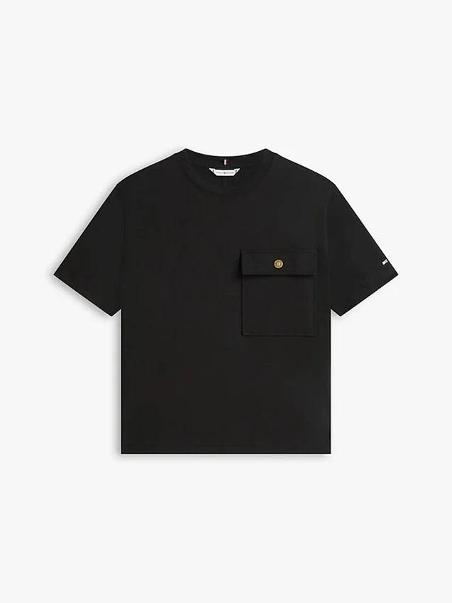 Relaxed Fit Gold-Button Pocket T-Shirt Relaxed Fit Gold-Button Pocket T-Shirt