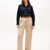 Relaxed Fit Gold-Button Poplin Shirt Relaxed Fit Gold-Button Poplin Shirt