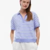 Relaxed Fit Heathered Stripe Polo