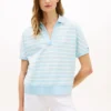 Relaxed Fit Heathered Stripe Polo