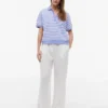Relaxed Fit Heathered Stripe Polo