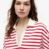 Relaxed Fit Heathered Stripe Polo