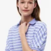 Relaxed Fit Heathered Stripe Polo