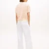 Relaxed Fit Heathered Stripe Polo