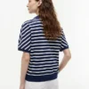 Relaxed Fit Heathered Stripe Polo