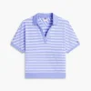Relaxed Fit Heathered Stripe Polo