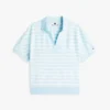 Relaxed Fit Heathered Stripe Polo