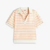Relaxed Fit Heathered Stripe Polo
