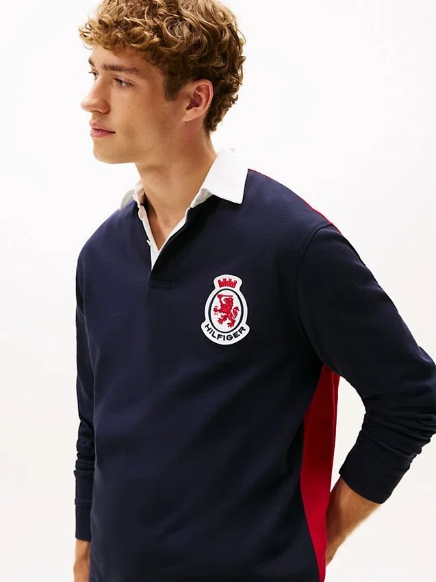 Relaxed Fit Hilfiger Crest Rugby Polo Relaxed Fit Hilfiger Crest Rugby Polo