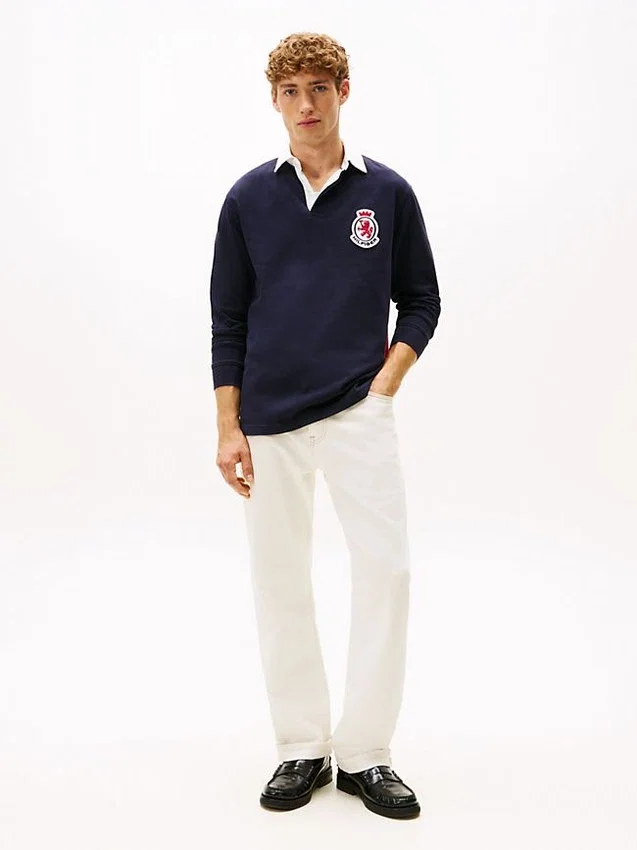 Relaxed Fit Hilfiger Crest Rugby Polo Relaxed Fit Hilfiger Crest Rugby Polo
