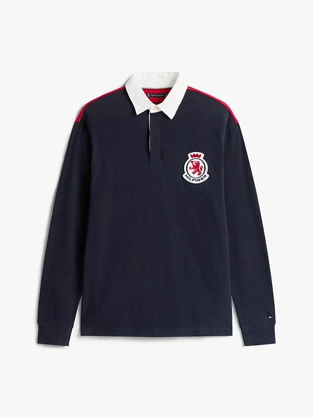 Relaxed Fit Hilfiger Crest Rugby Polo Relaxed Fit Hilfiger Crest Rugby Polo