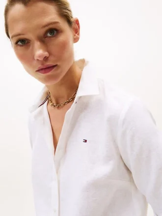 Relaxed Fit Linen-Blend Shirt