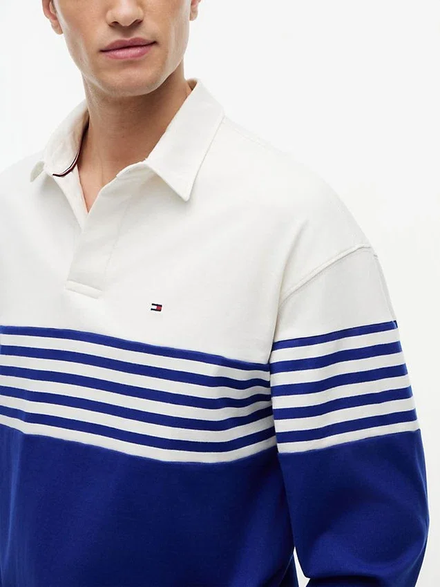Relaxed Fit Long-Sleeve Colorblock Polo Relaxed Fit Long-Sleeve Colorblock Polo