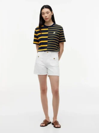Relaxed Fit Mixed-Stripe T-Shirt