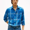 Relaxed Fit Plaid Slub Cotton Shirt Relaxed Fit Plaid Slub Cotton Shirt