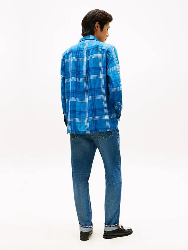 Relaxed Fit Plaid Slub Cotton Shirt Relaxed Fit Plaid Slub Cotton Shirt