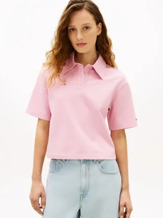Relaxed Fit Script Monogram Pique Polo