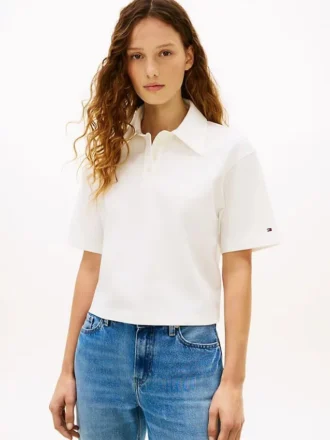 Relaxed Fit Script Monogram Pique Polo