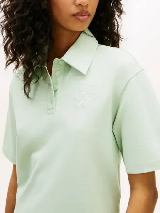 Relaxed Fit Script Monogram Pique Polo