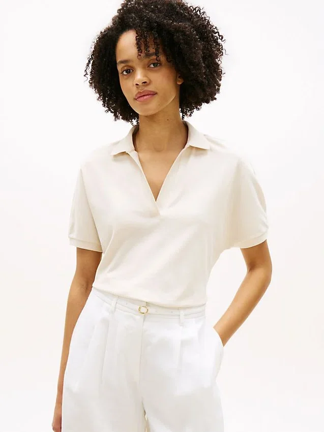 Relaxed Fit Stretch Pique Polo Relaxed Fit Stretch Pique Polo