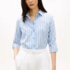 Relaxed Fit Stripe Linen-Blend Shirt Relaxed Fit Stripe Linen-Blend Shirt