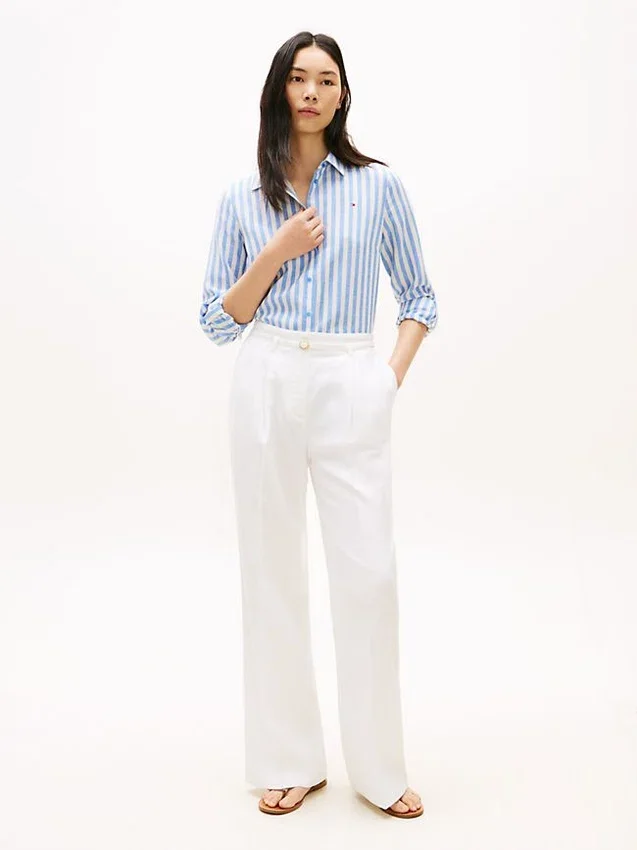 Relaxed Fit Stripe Linen-Blend Shirt Relaxed Fit Stripe Linen-Blend Shirt