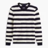 Relaxed Fit Striped Crochet Sweater Relaxed Fit Striped Crochet Sweater