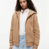 Relaxed Fit Zip Hoodie