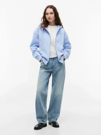 Relaxed Fit Zip Hoodie