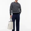Relaxed Light Wool-Blend Seersucker Pant