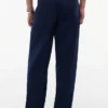 Relaxed Light Wool-Blend Seersucker Pant